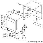 Foto van Onderbouw vaatwasser Bosch SMU4EAS10E Serie 4