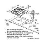 Foto van Gaskookplaat Bosch PBH6B5B60N Serie 2