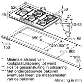 Foto van Gaskookplaat Siemens EP9A6SC90N iQ500