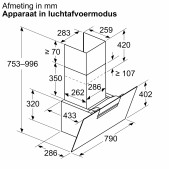 Foto van Wandschouwkap headroom-design Siemens LC87KFN60 iQ300